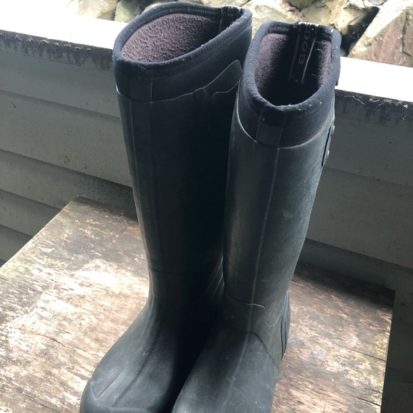 Bogs Neo-Tech Tall Black Boots Waterproof Kettering Rain -15 degree Boots Sz W9 - Picture 4 of 11